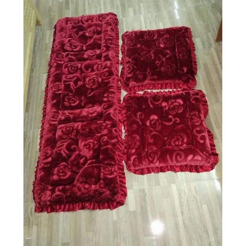 Thảm nỉ nhung trải ghế , vân hoa nổi sang trọng đủ 3 màu
