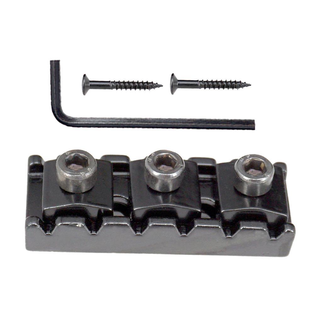 2x Guitar String Nut W/Wrench Screws Set For Electric Guitar Bridge 43mm