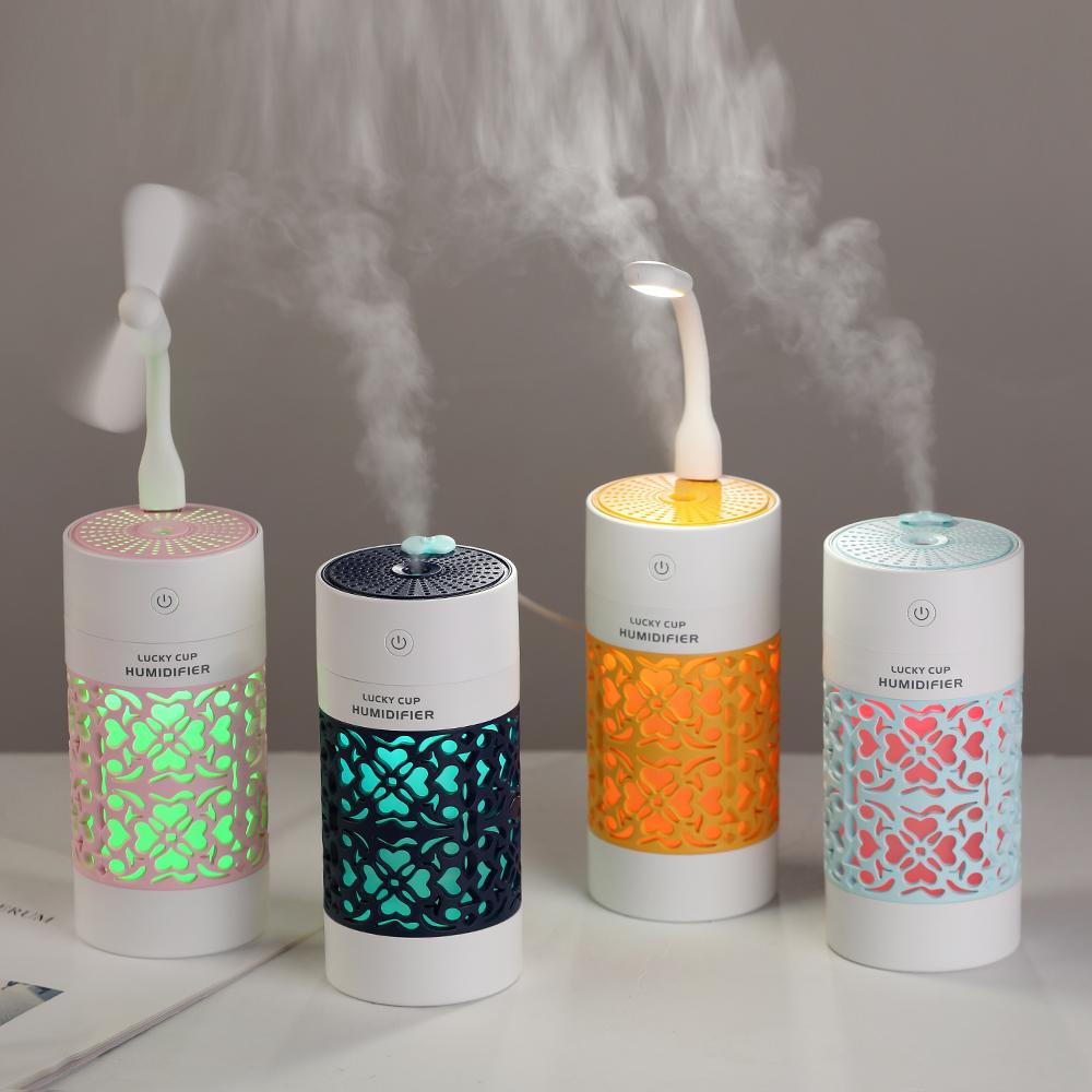 SaengQ 250Ml Máy Tạo Độ Ẩm Không Khí Có Đèn LED Đèn Ngủ Mini Quạt Tinh Máy Khuếch Tán Tinh Dầu USB Phun Sương Tạo Ẩm Hình Ếch Con Phun Sương Tạo Cho văn Phòng Nhà Xe Ô Tô