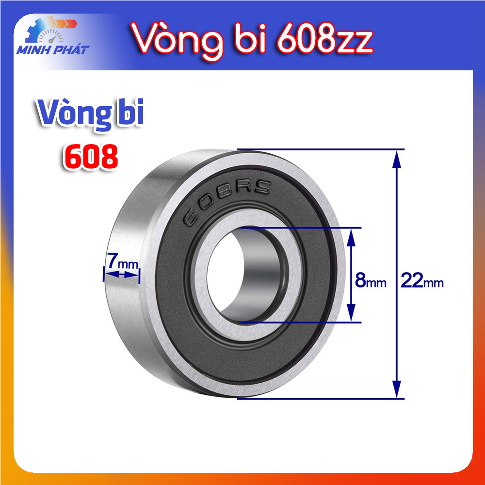 Vòng bi im lặng 608 608z 608zz 608RS 608DU động cơ loại tốt tốc độ cao