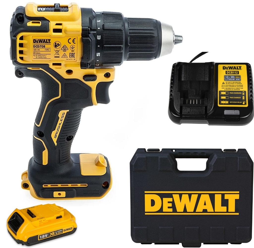 MÁY KHOAN PIN CẦM TAY 20VMAX/BL DEWALT DCD708D1 - HÀNG CHÍNH HÃNG