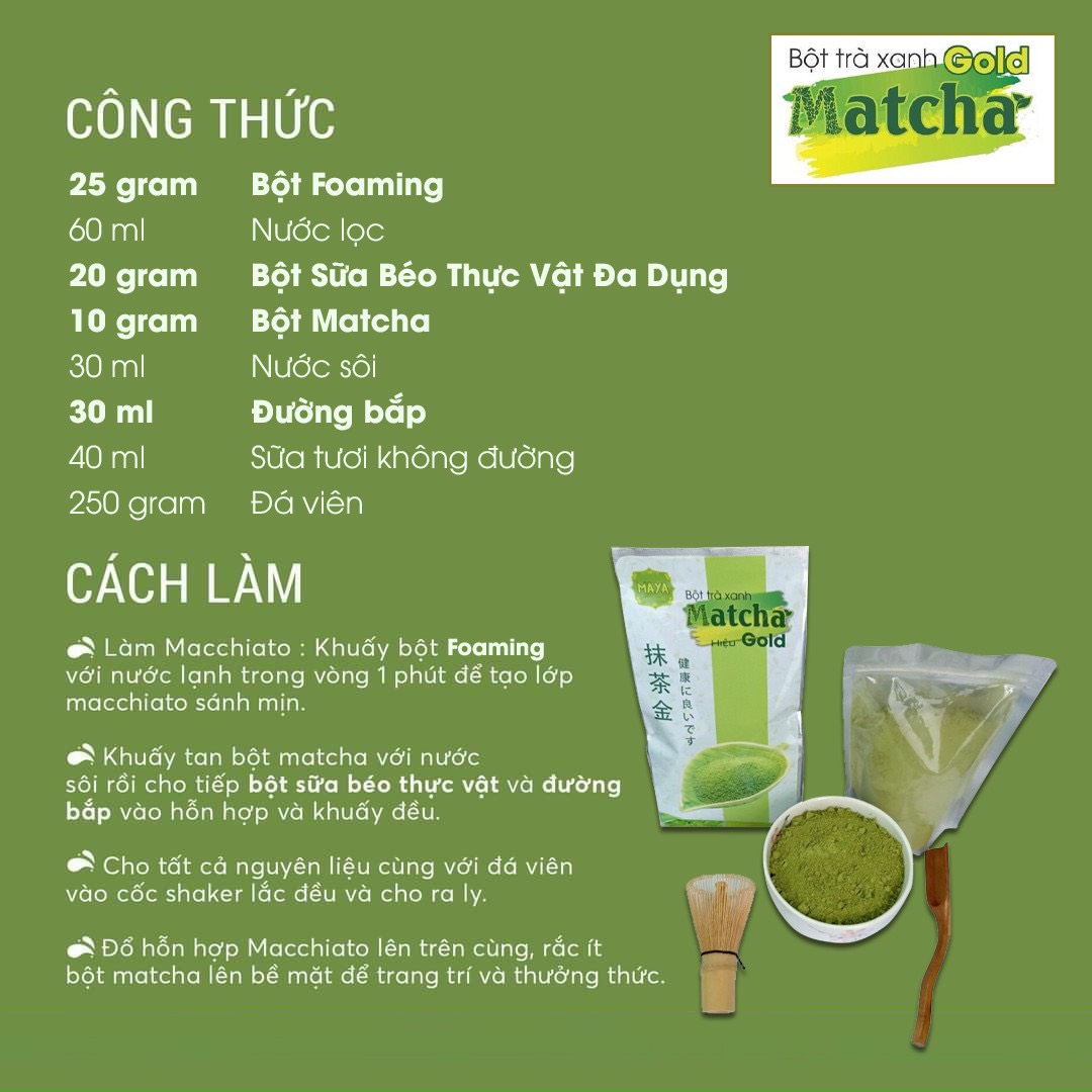 Combo 2 túi Bột trà xanh Matcha Gold