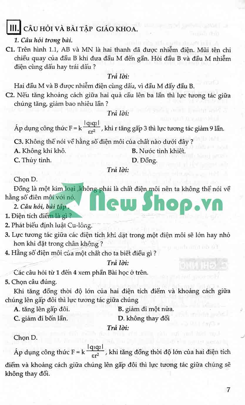 Bài Giảng Và Lời Giải Chi Tiết Vật Lí 11 (Tái Bản)