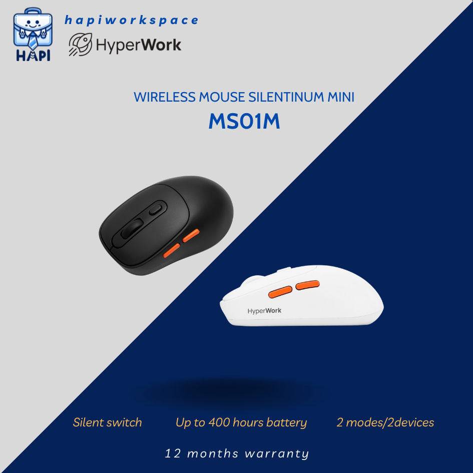 Chuột không dây hàng chính hãng HyperWork Silentinum MS01 Mini HPW-MS01M