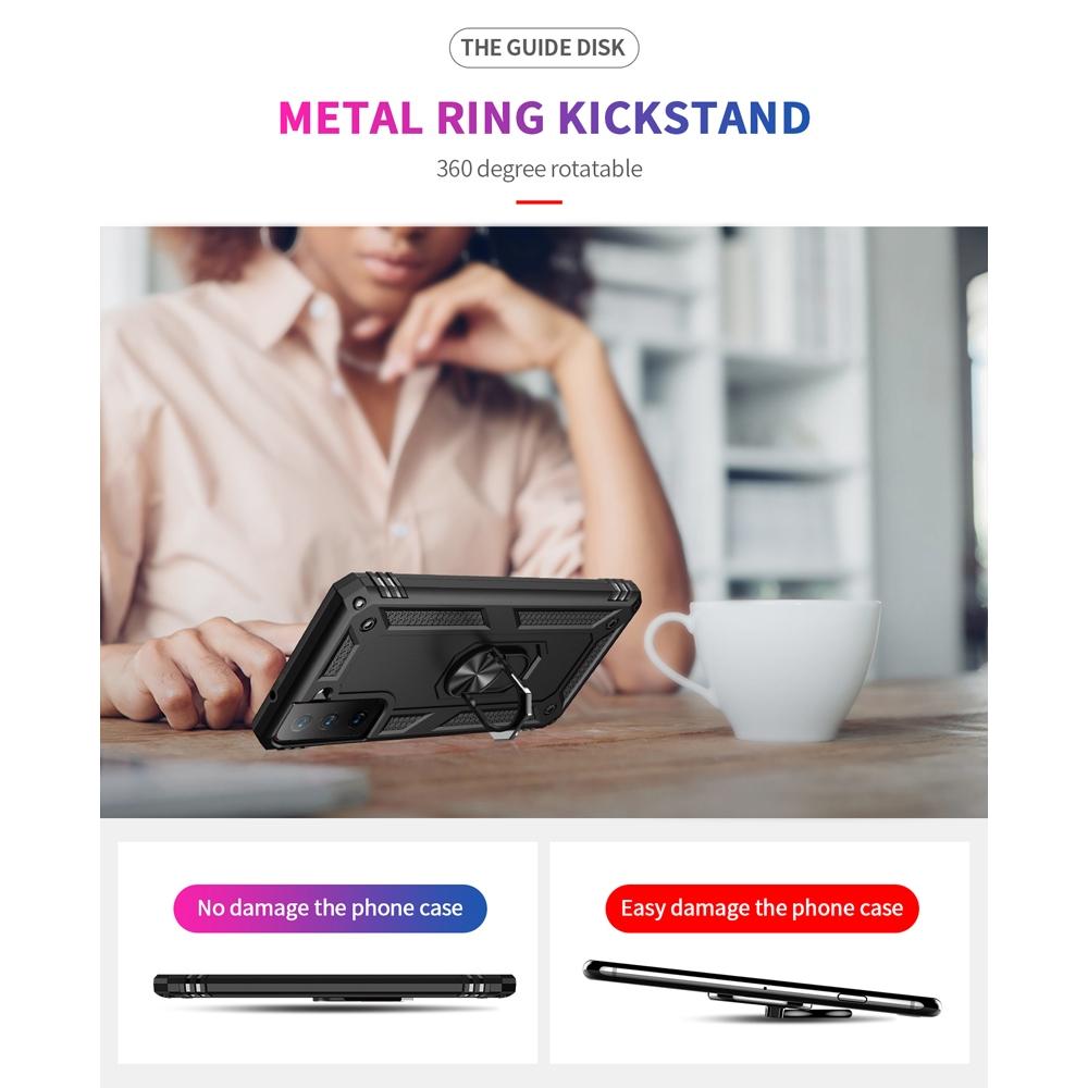 Ốp lưng cho Samsung S21 FE chống sốc 2 lớp kèm nhẫn iring làm giá đỡ cho Samsung S21 FE 5G