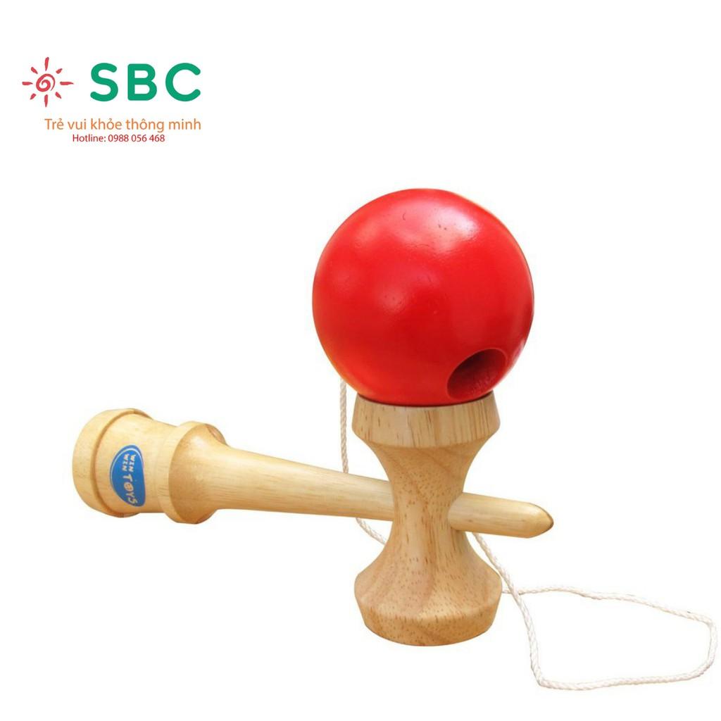 Đồ chơi Kendama bằng gỗ  - Trò chơi truyền thống của Nhật Bản - Đồ chơi gỗ thông minh cho bé