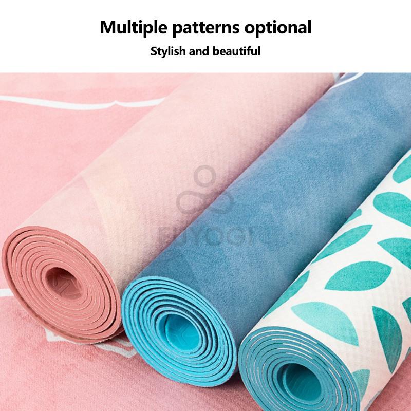 Tấm thảm lót tập yoga siêu mỏng chống trượt thấm hút mồ hôi nhỏ gọn tiện dụng