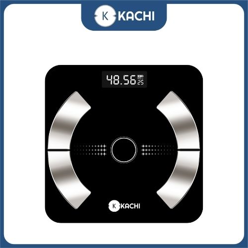 Cân điện tử bluetooth phân tích chỉ số cơ thể Kachi MK223 - Màu đen - Hàng chính hãng