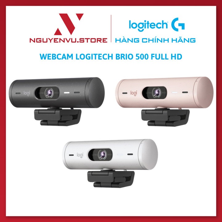 Webcam Logitech Brio 500 Full HD - Hàng chính hãng