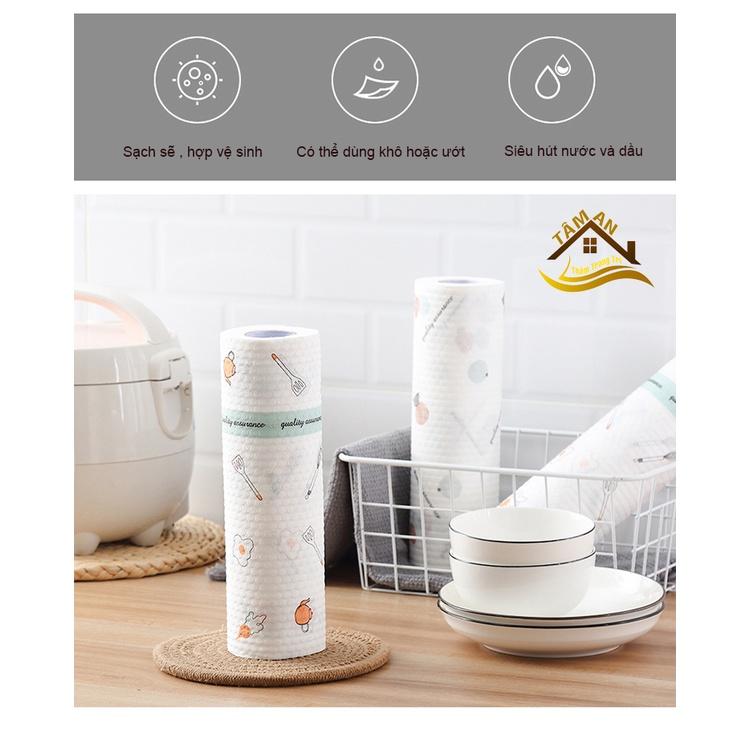 Cuộn Giấy Lau Đa Năng, Cuộn Khăn Giấy Thấm Dầu Mỡ Nhà Bếp Có Thể Giặt Tái Sử Dụng Được