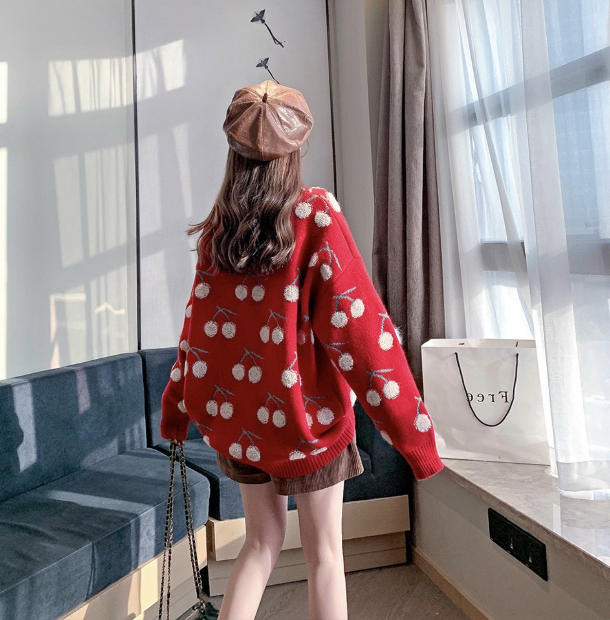 ÁO LEN BIG SIZE FORM RỘNG CHERRY NOEL GIÁNG SINH