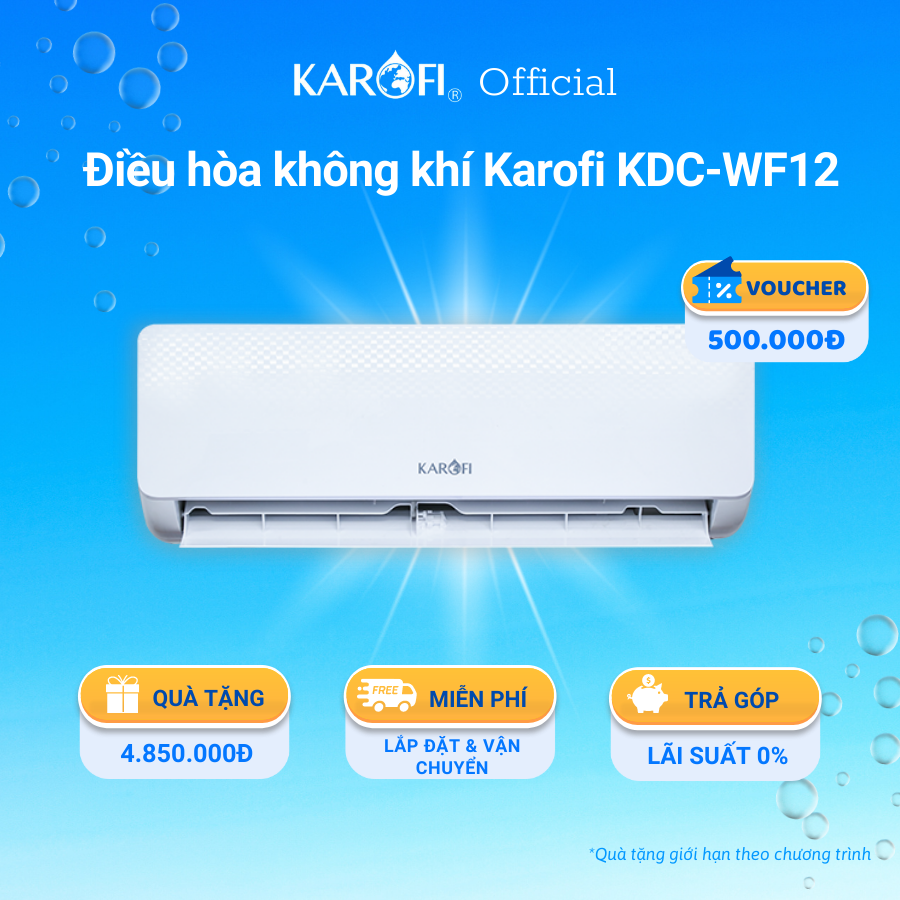 Điều Hòa Karofi KDC-WF12, 12000BTU - Hàng Chính Hãng - Giao hàng và lắp đặt trên toàn quốc