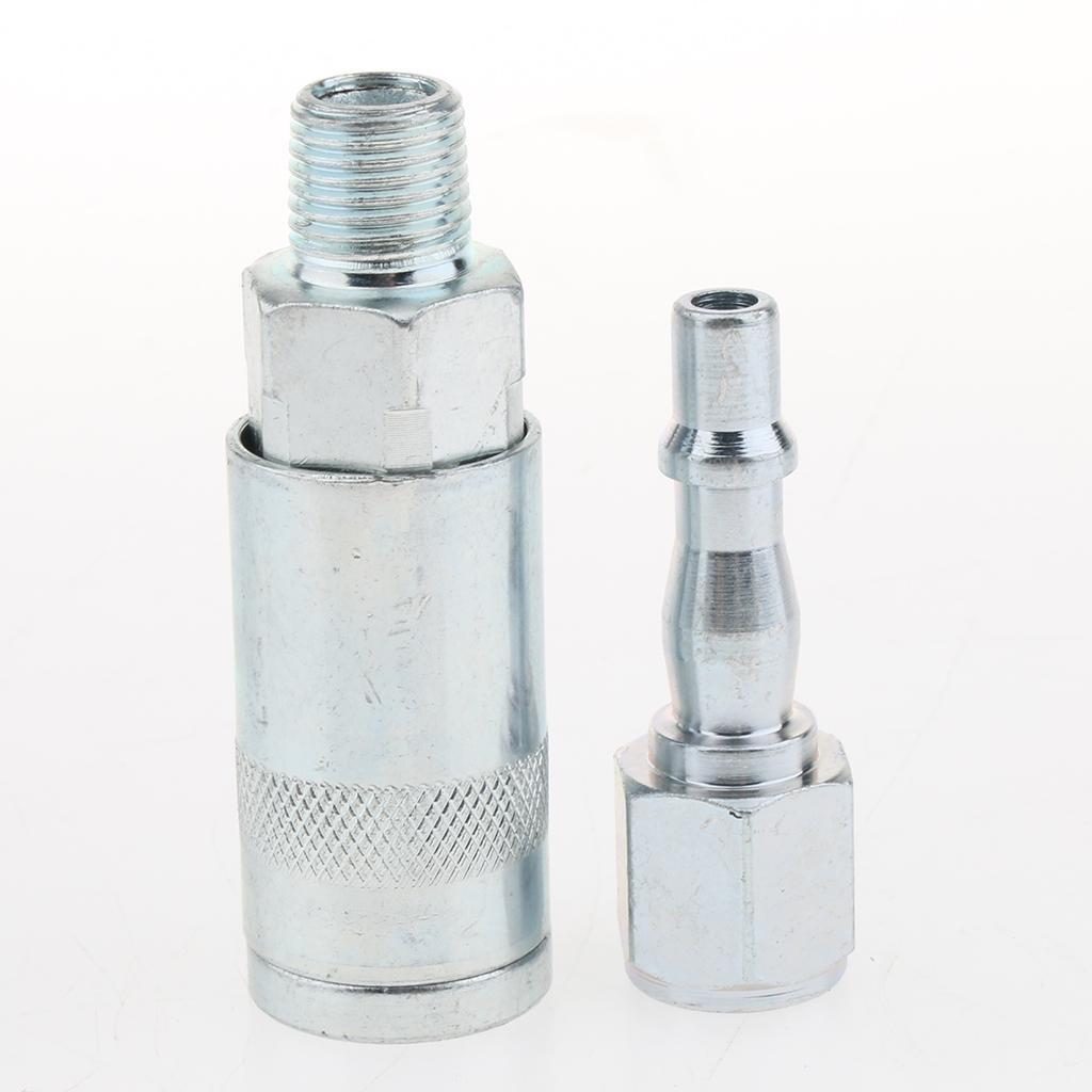 6 Pcs Heavy Duty Quick Coupler Set Air Hose Connector Fittings 1/4 inch Tools Plug