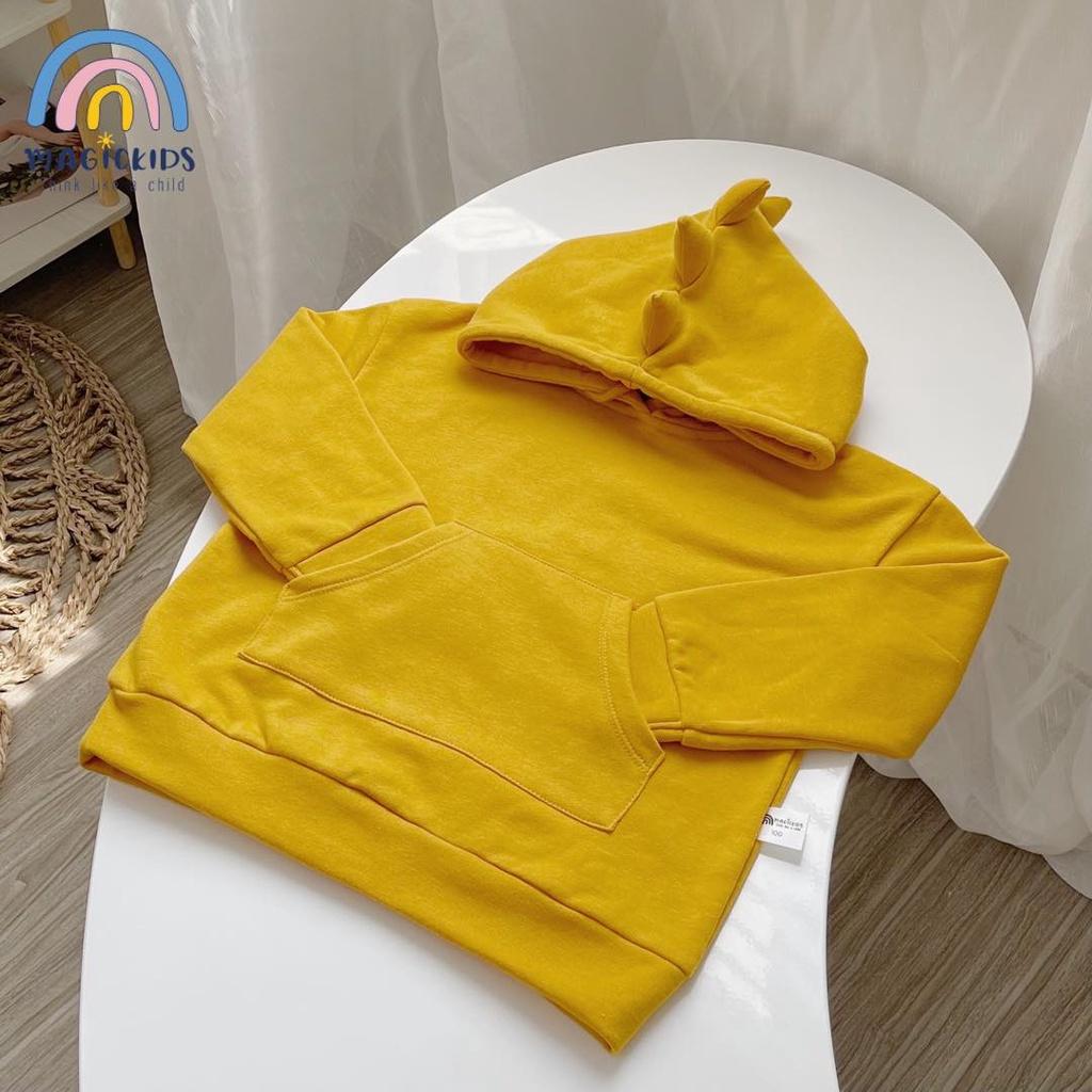Áo nỉ hoodie có mũ cho bé trai bé gái Magickids chất nỉ bông dày dặn giữ ấm form rộng Quần áo thu đông trẻ em AO22045
