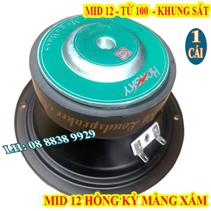 LOA TRUNG 12 CAO CẤP HỒNG KỲ MÀNG XÁM CAO CẤP VIỆT NAM HÀNG CHÍNH HÃNG - GỒM 1 LOA