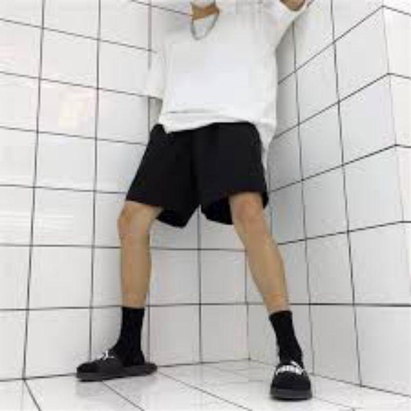 Có Bigsize - Quần short unisex vải dù lụa dãn lên form cực đẹp cực mát túi khóa kéo tiện dụng