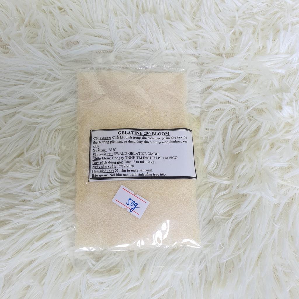 Bột Gelatin Đức Bloom 250 Tách lẻ gói 50gr hút chân không