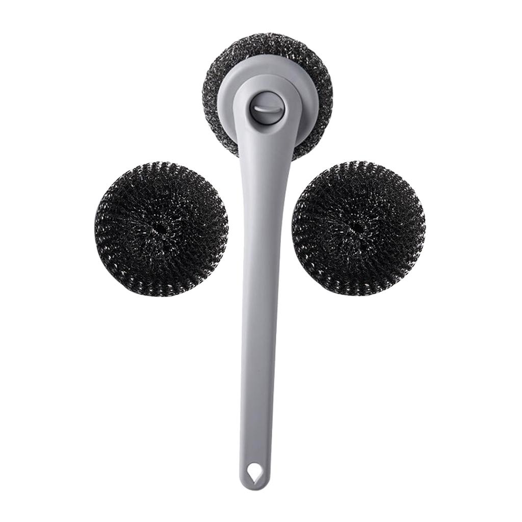 Dish Pan Pot Sponge Brush Cleaner Tool Kitchen Cleaning Scrubber White