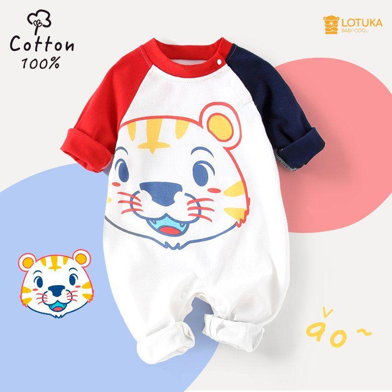 Bộ liền thân cho bé sơ sinh, body dài tay cho bé 0-12m chất thun lạnh siêu mềm mịn size 3-12kg