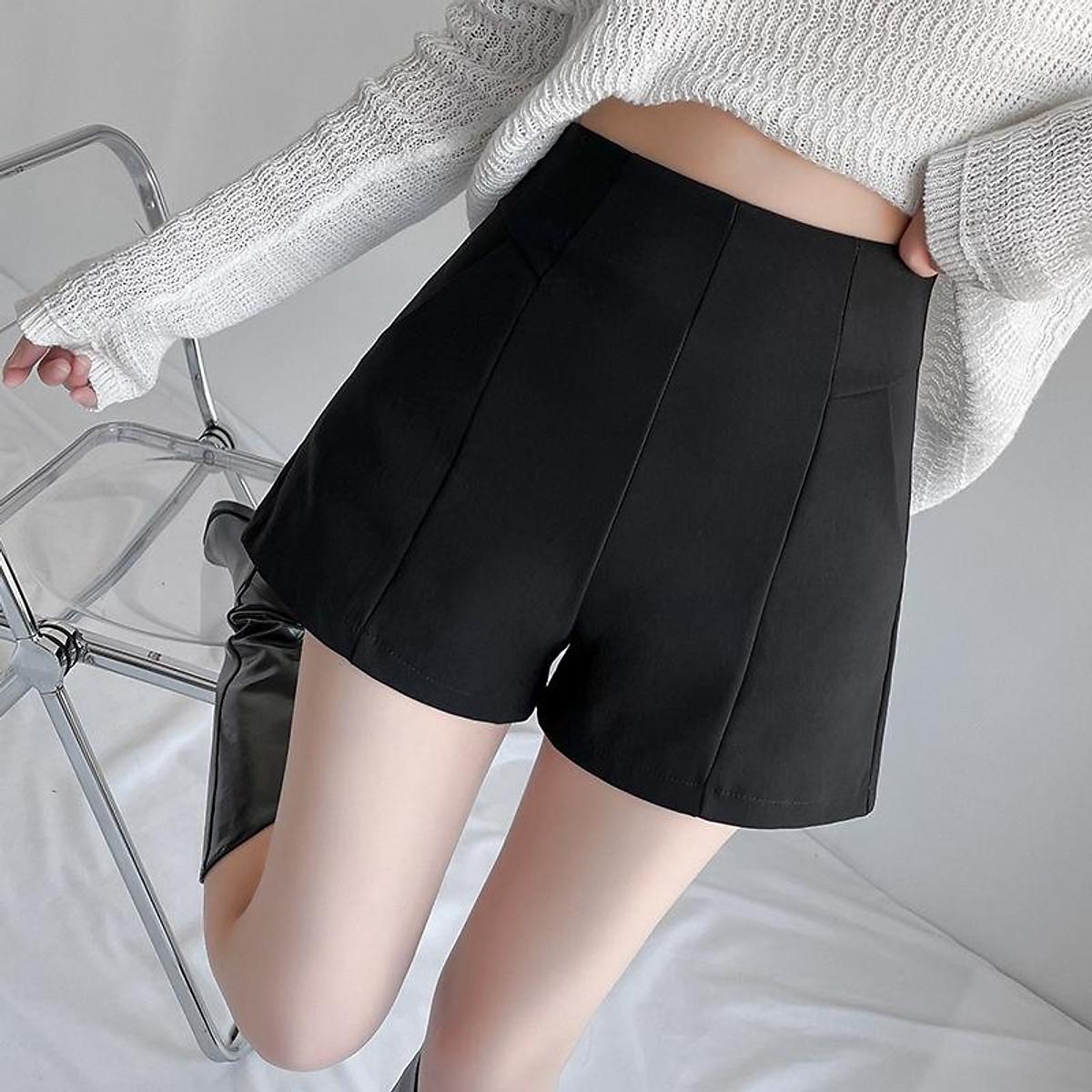 Quần short đùi nữ cạp cao, quần sooc nữ đi chơi đẹp thời trang phong cách trẻ trung, năng động chất tuyết mưa, aloha