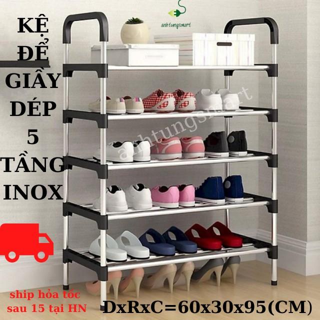 Kệ Giầy Dép Thông Minh Tiện Dụng 5 Tầng inox Cao Cấp