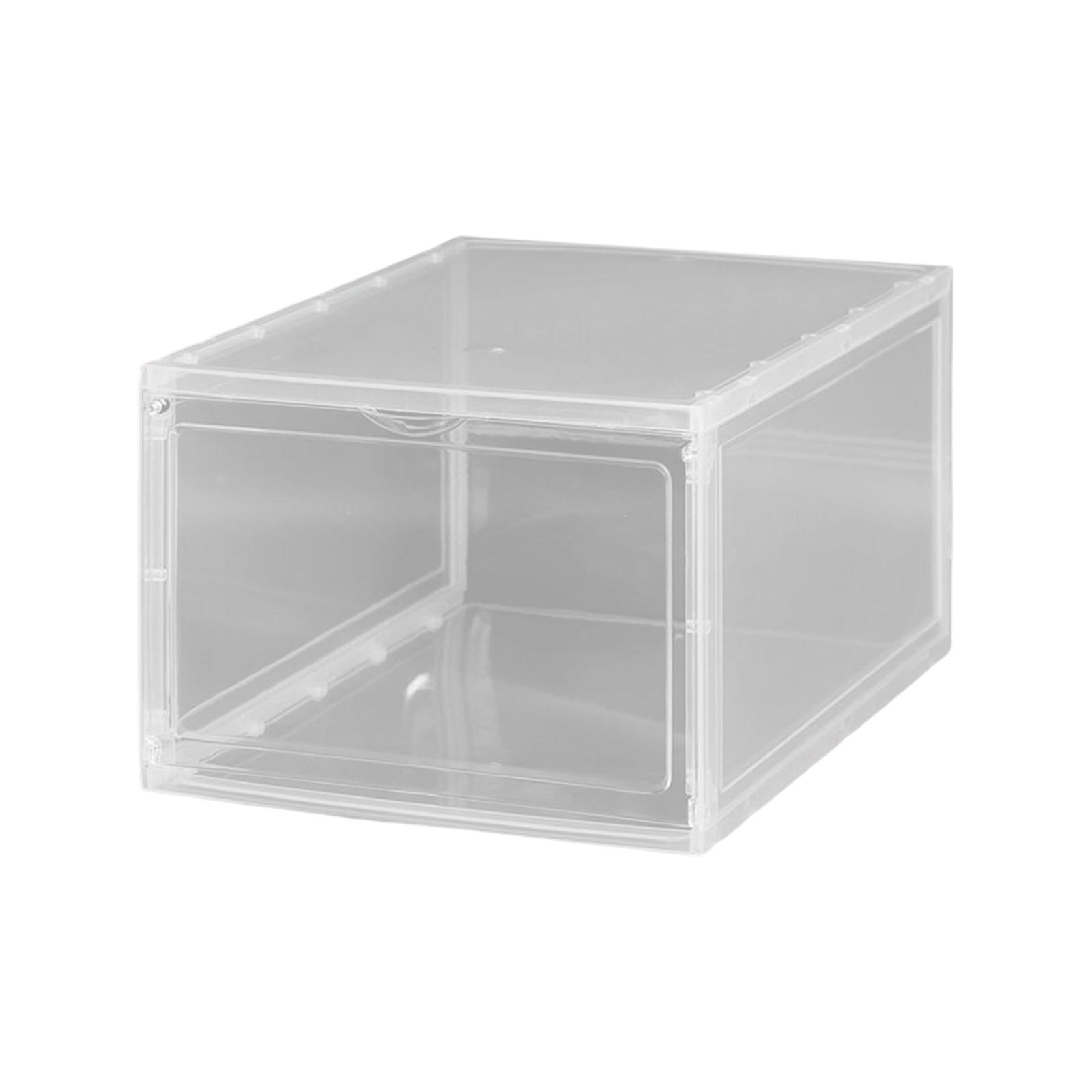 Shoe Box Stackable Shoe Bins Display Case Shoe Container for Closet