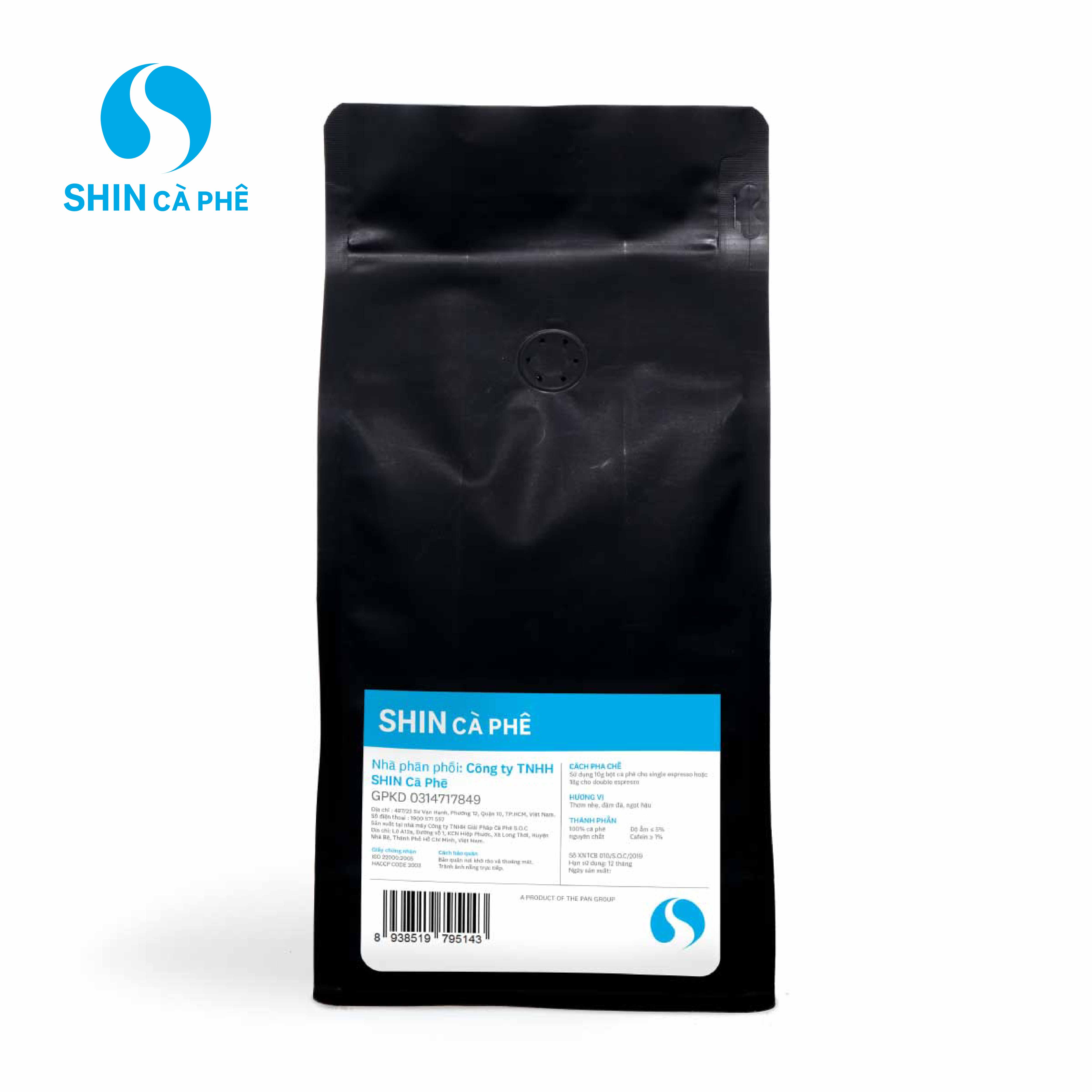 SHIN Cà Phê - Espresso E1 500g Hạt - Cà Phê Nguyên Chất Pha Máy