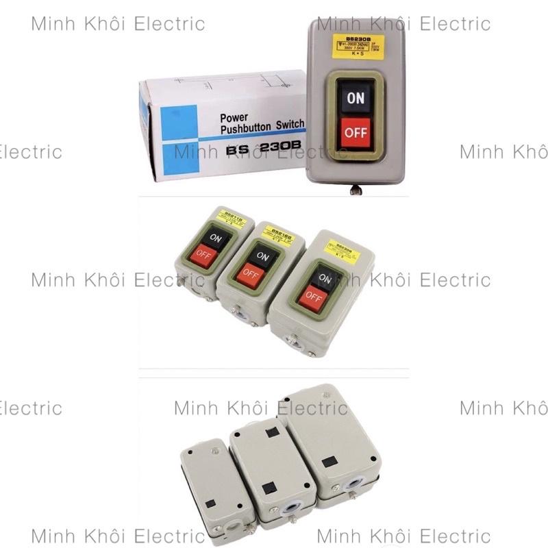 Công Tắc Nút Nhấn 3 Pha On Off, công tắc nút nhấn nguồn, hộp điều khiển 2 nút on off