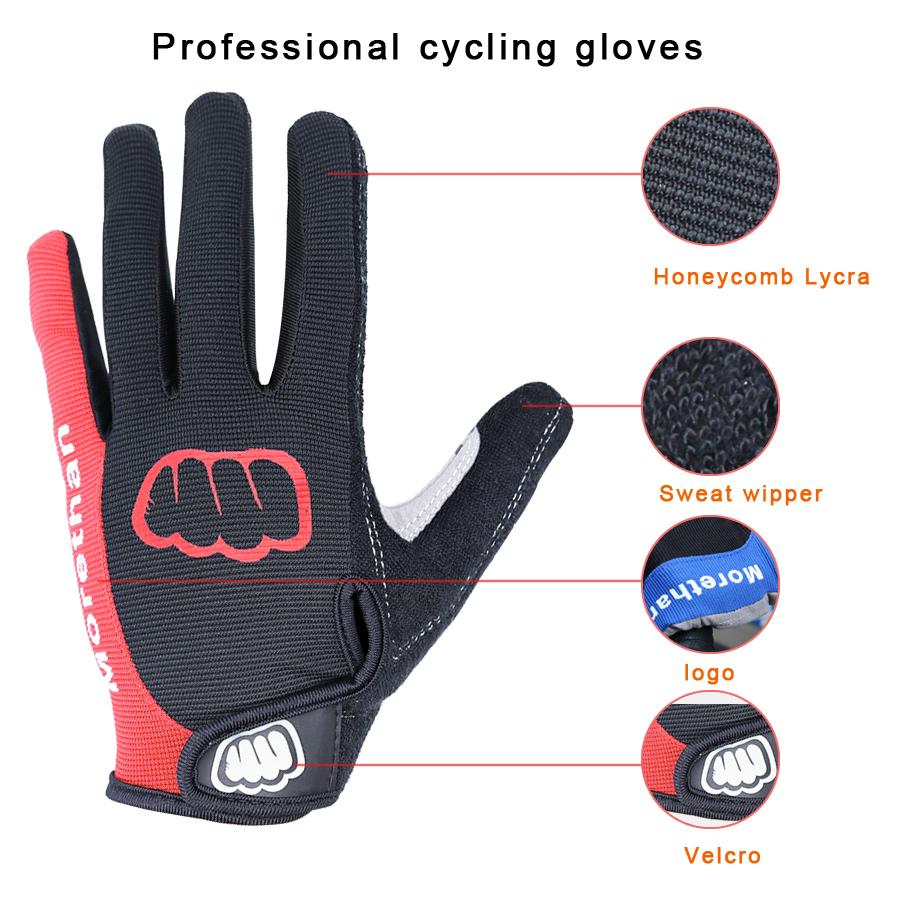 Nữ nam giới mùa đông Găng tay đi xe đạp đầy đủ Găng tay xe đạp chống trượt Gel Pad Motorcycle MTB Road Bike Găng tay M-XL Găng tay mùa hè Color: red Size: XL