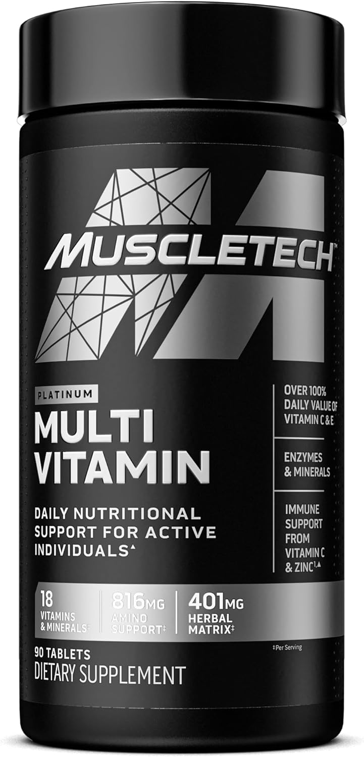 Vitamin Tổng hợp Platinum Multi Vitamin Muscletech (90 viên) - Vitamin bổ sung khoáng chất Tăng Đề Kháng Đủ Dinh Dưỡng