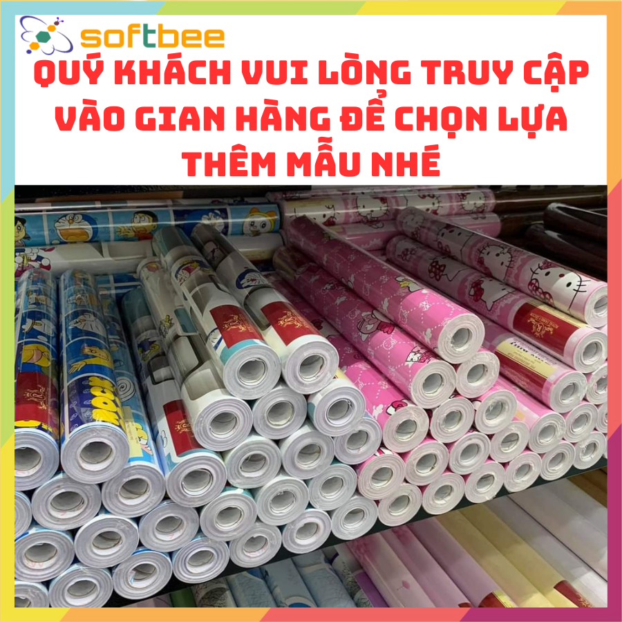 10m giấy dán tường có keo sẵn in hình gạch thẻ trắng, kích thước 0.45m x 10m / cuộn