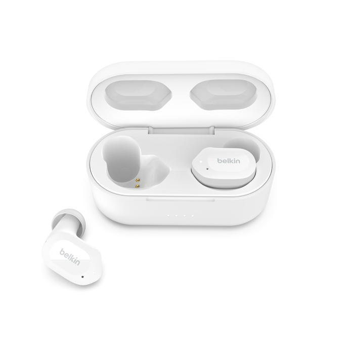 Tai nghe không dây Belkin Soundform Play, kết nối bluetooth, chống nước IPX5, pin 38 tiếng, hỗ trợ 2 mic, Hàng chính hãng