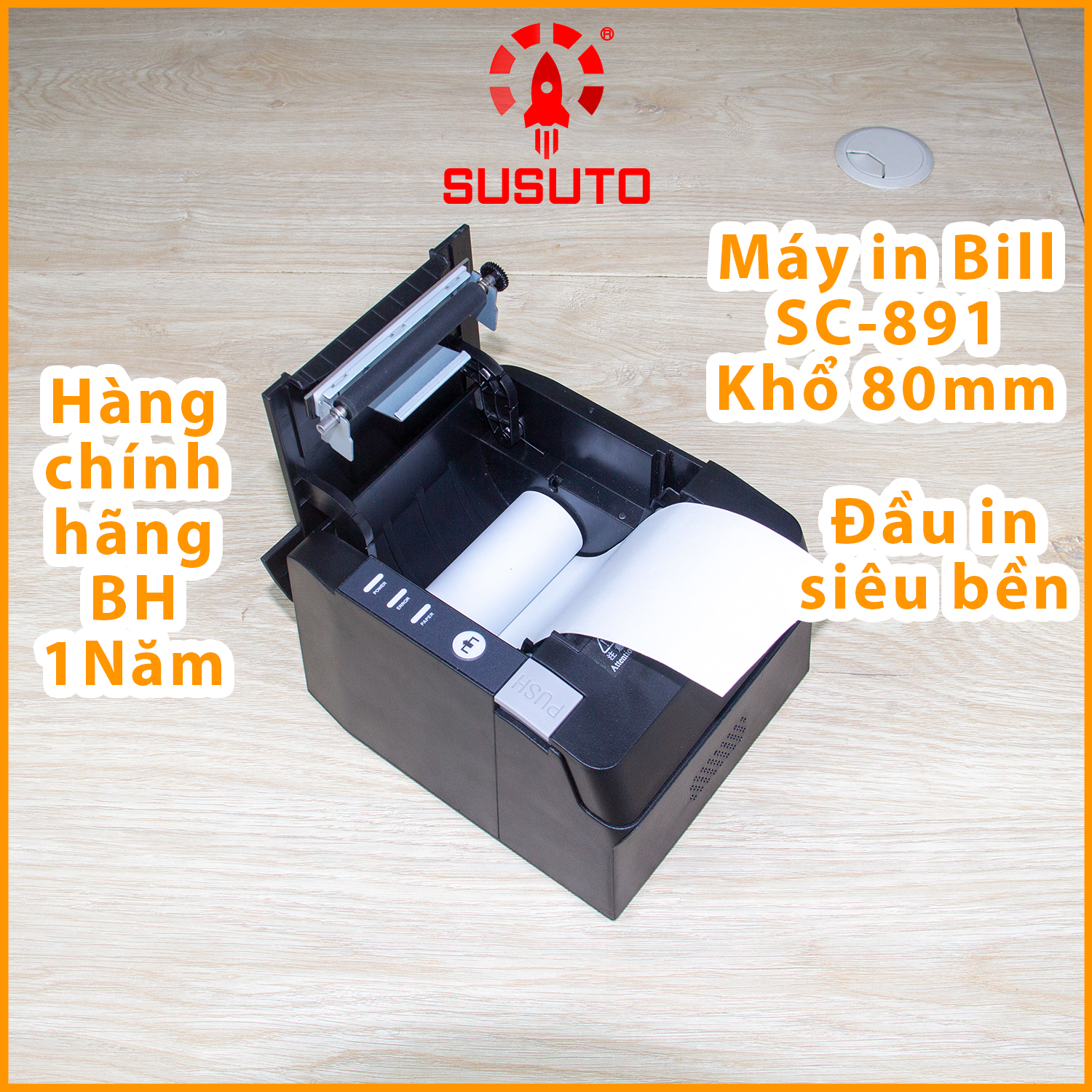 MÁY IN HÓA ĐƠN NHIỆT SC-891 - Hàng chính hãng  (QUA CỔNG USB KHỔ 80MM )