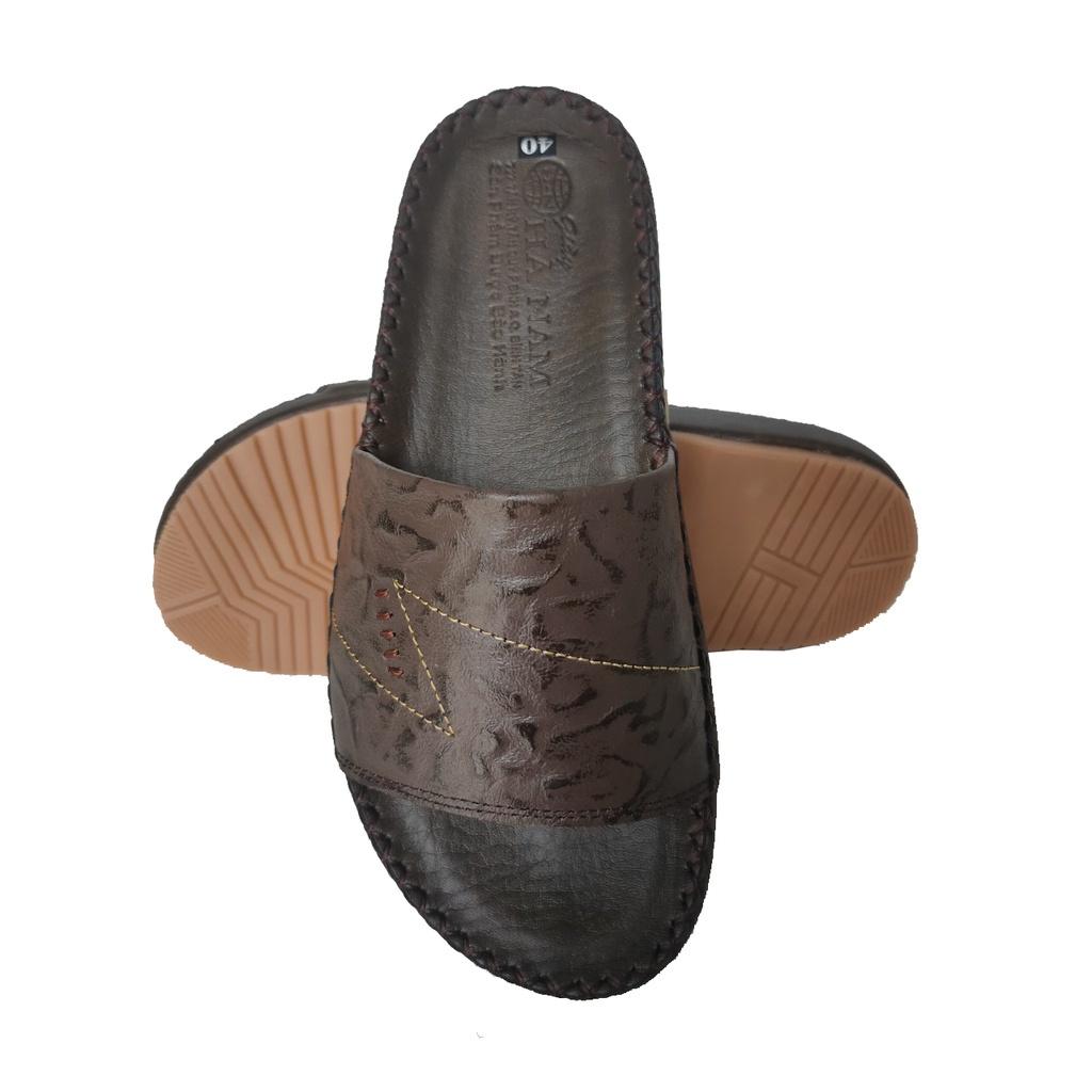 Dép Nam Quai Ngang Da Bò Thật TiTi ĐÔ Cao Cấp DNA2172d