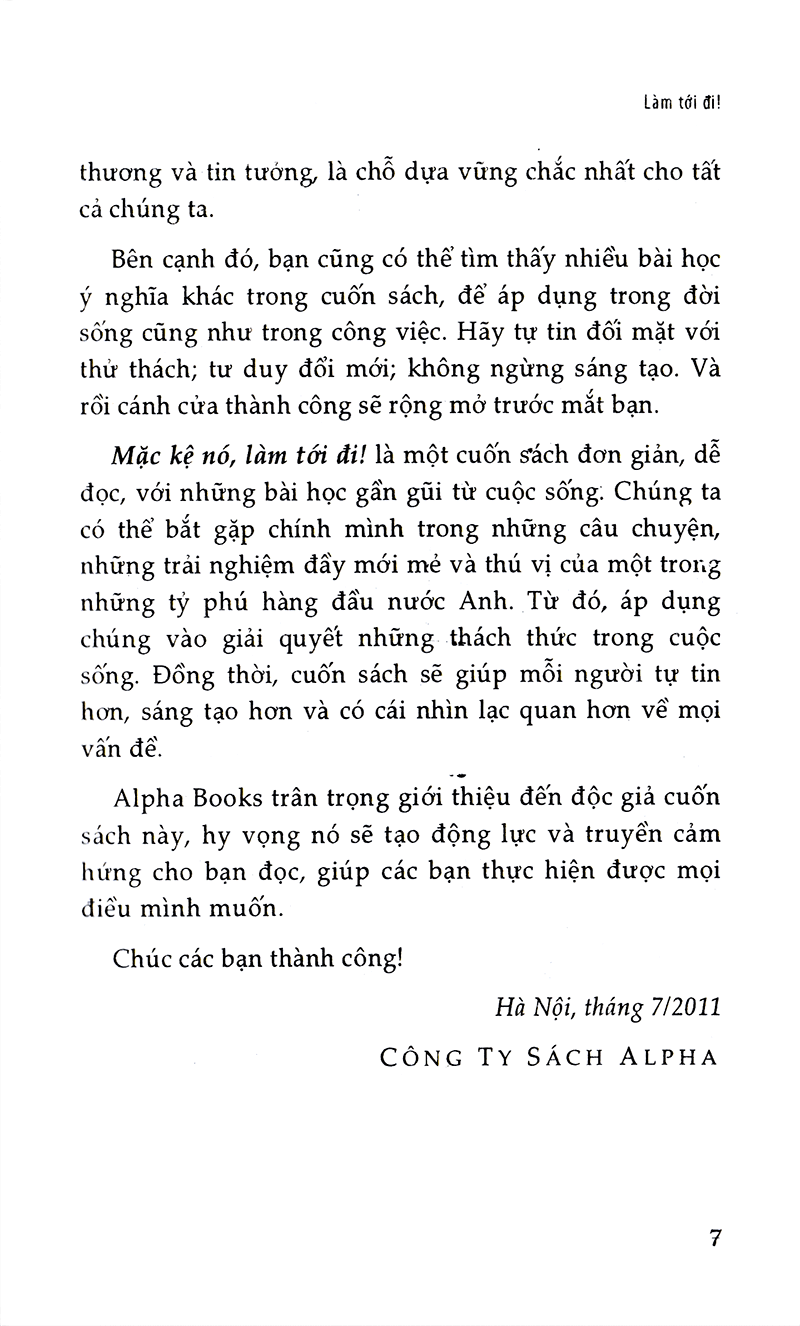 Mặc Kệ Nó, Làm Tới Đi! (Tái Bản) (Quà Tặng Kèm: Special Tickbook)