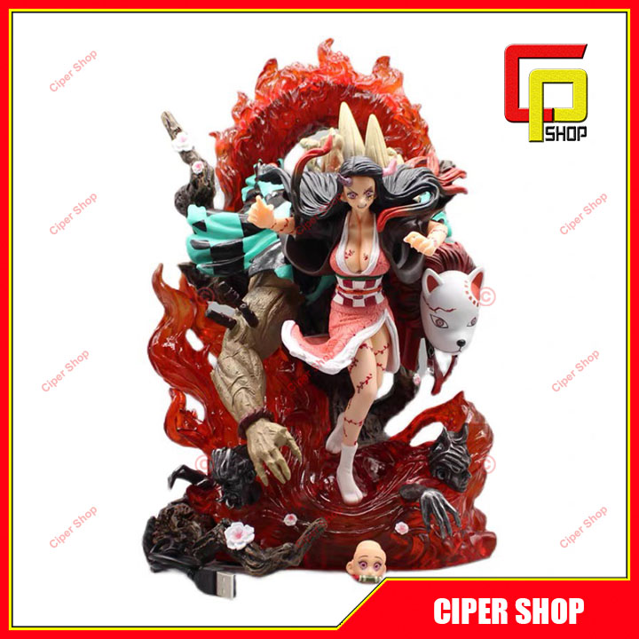 Mô hình Kamado Nezuko - Figure Nezuko Kimetsu no Yaiba - Có Led