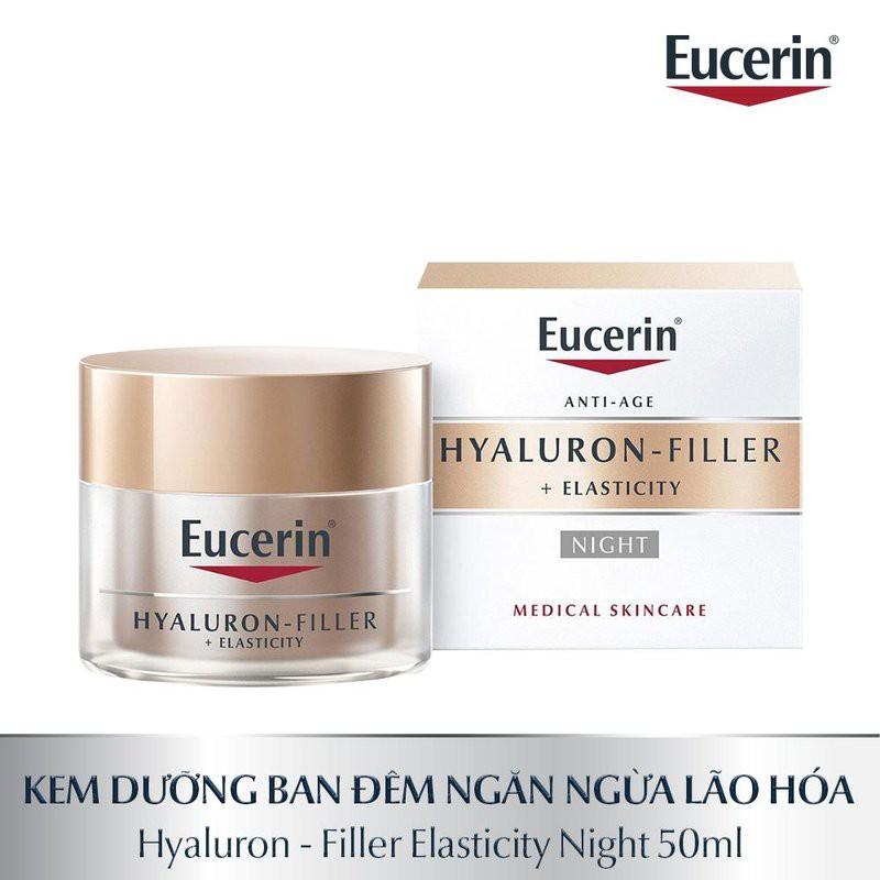 Eucerin Kem Dưỡng Cho Da Kém Đàn Hồi Và Nếp Nhăn Sâu Ban Đêm Hyaluron Filler Elasticity Night 50ml