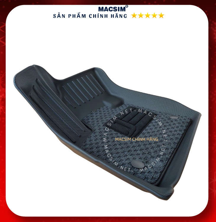 Thảm qd (2 lớp) Peugoet 5008 màu đen Nhãn hiệu Macsim