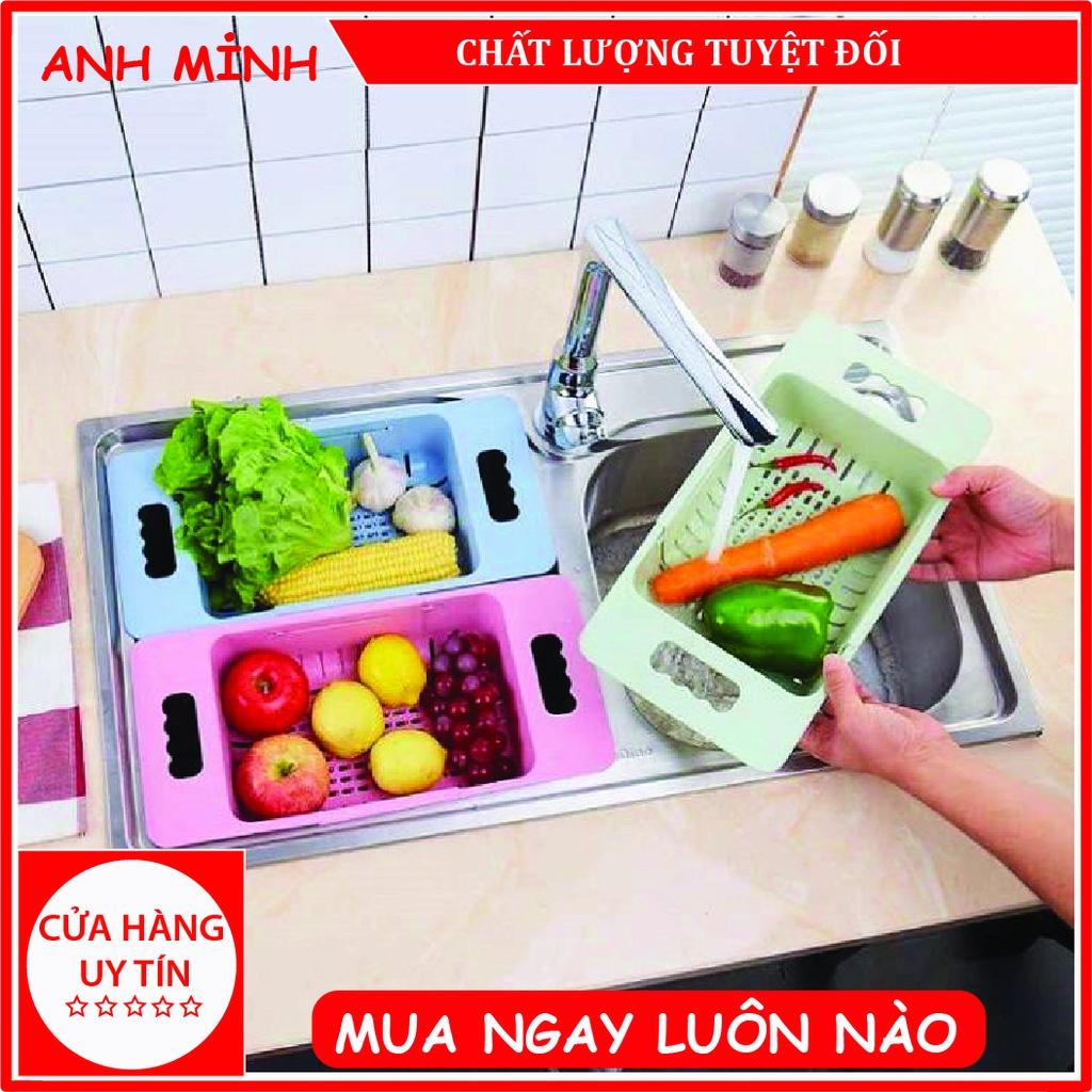 Rổ gác bồn rửa bát thông minh gấp gọn, khay nhựa đa năng có thể điều chỉnh kích thước gài bồn rửa chén siêu tiện dụng