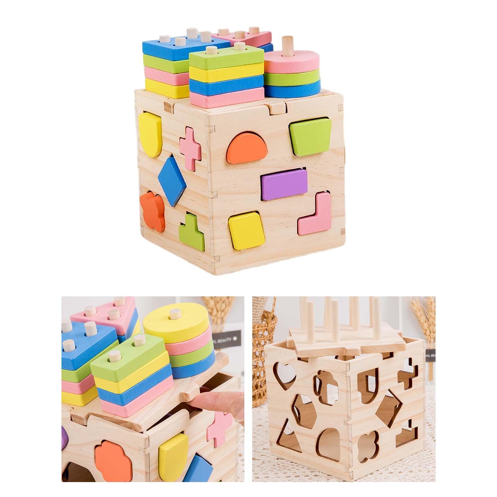 Wooden Building Blocks Early Educational Toys Intelligence Toy for Children Girls Birthday Gifts