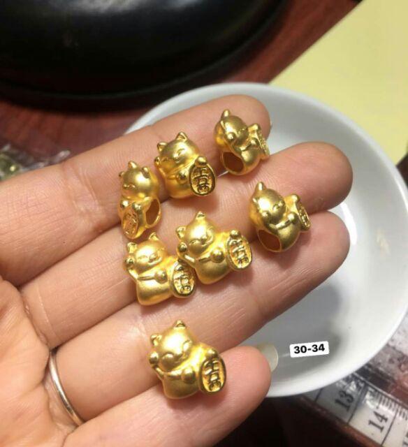VÒNG TAY MÈO THẦN TÀI BẠC MẠ VÀNG