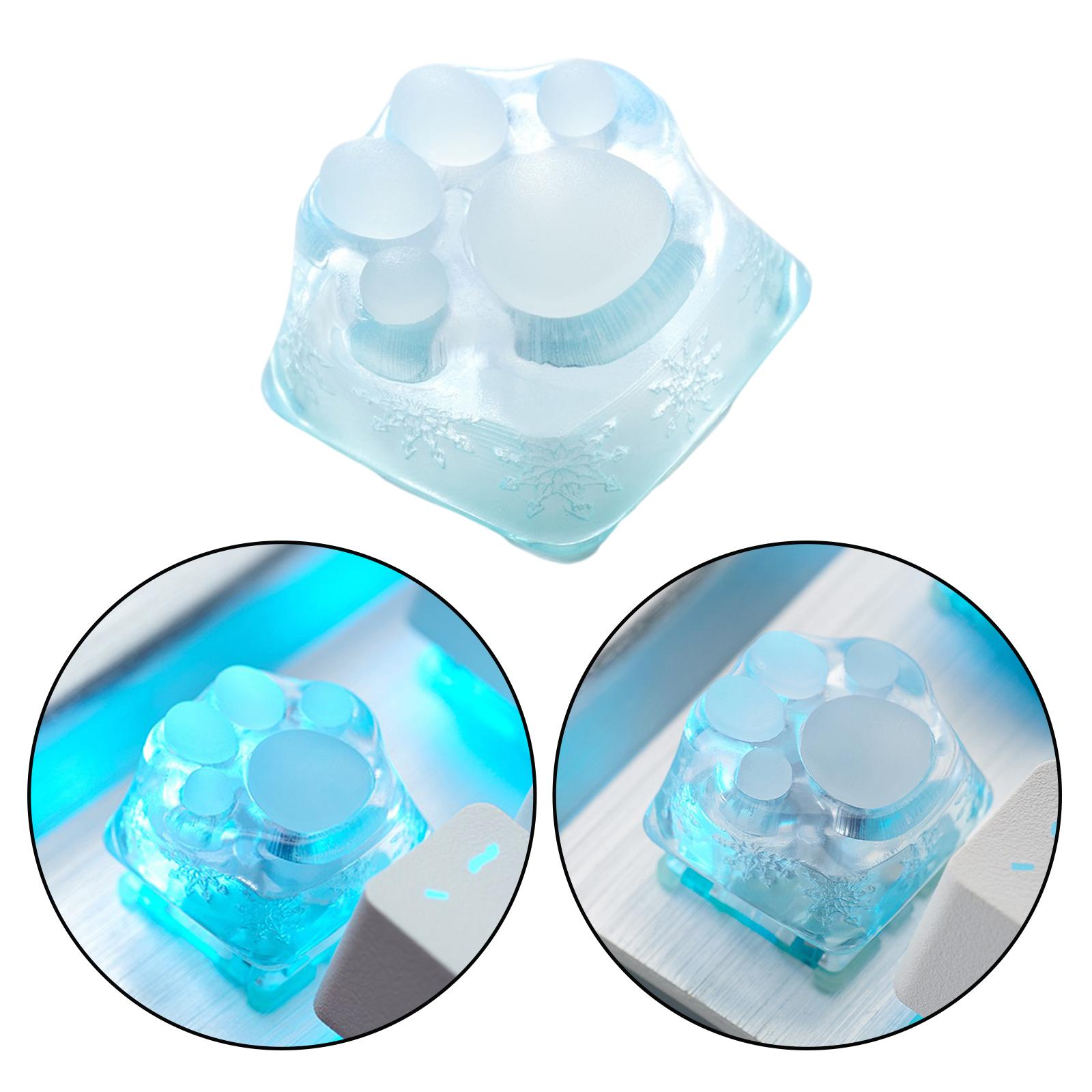 Clear Resin Cat Paw Mechanical Keyboard Keycap Pad for Cherry MX DIY