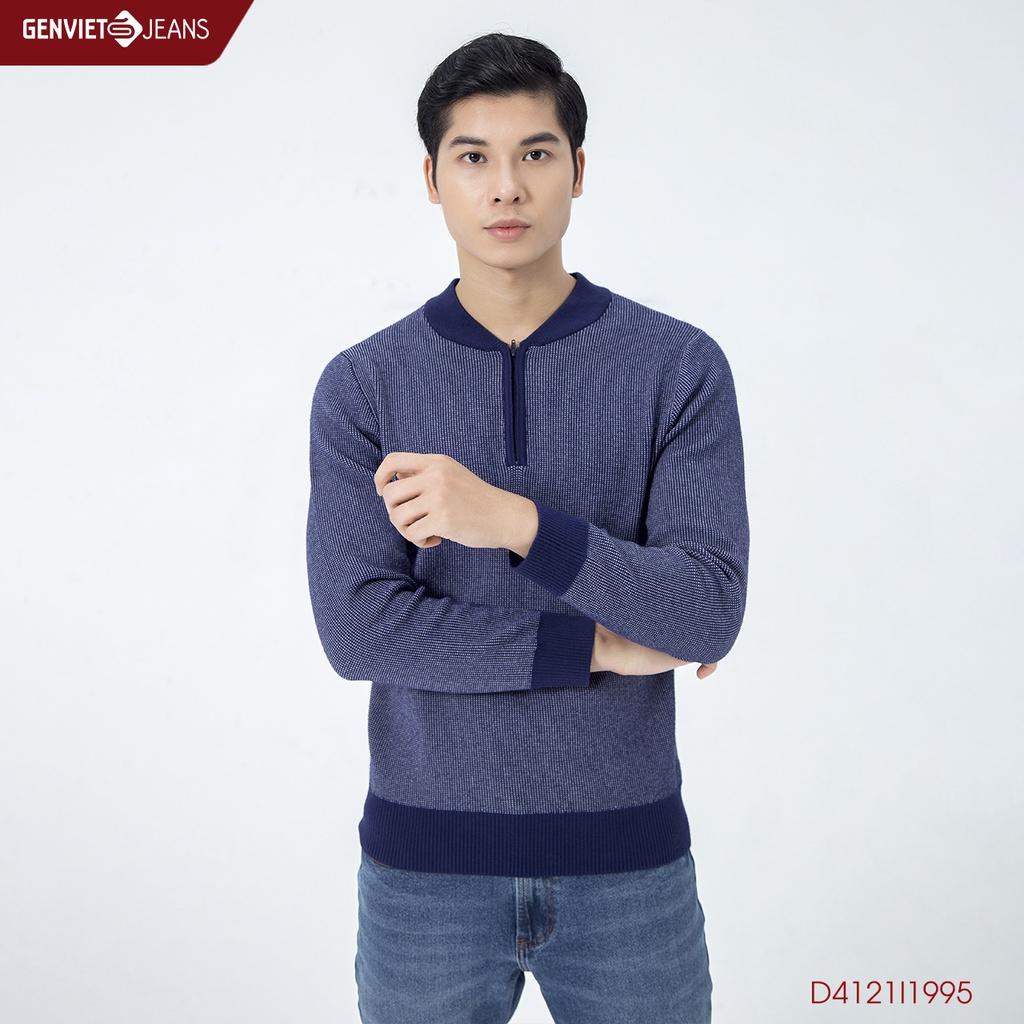 Áo Len Nam Dệt Jaquard GENVIET D4121I1995