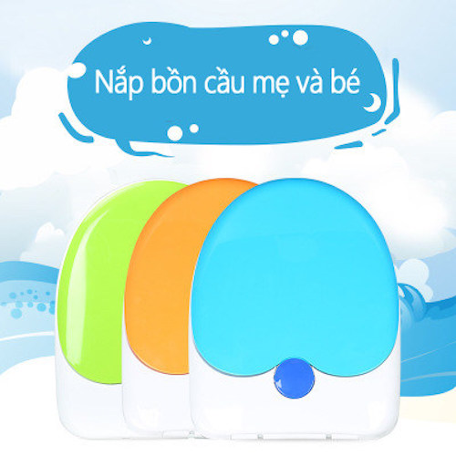 Nắp bồn cầu cho bé đi vệ sinh an toàn PP Clean&Green