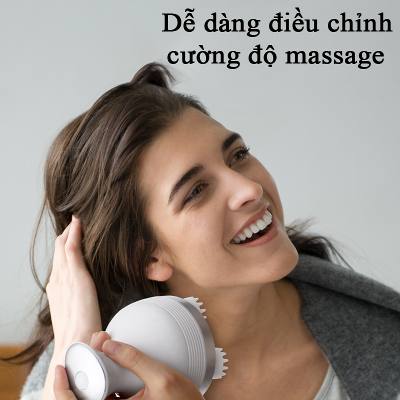 Máy Massage Đầu Mini 3 Đầu Xoay 360 Độ Có Đảo Chiều Giảm Căng Thẳng Mệt Mỏi Đau Đầu Giúp Ngủ Ngon Giấc Máy Mát Xa Cổ Vai Gáy Toàn Thân 3 Chế Độ Chống Nước Tiện Lợi Lưu Thông Khí Thư Giãn Thông Minh - ML051