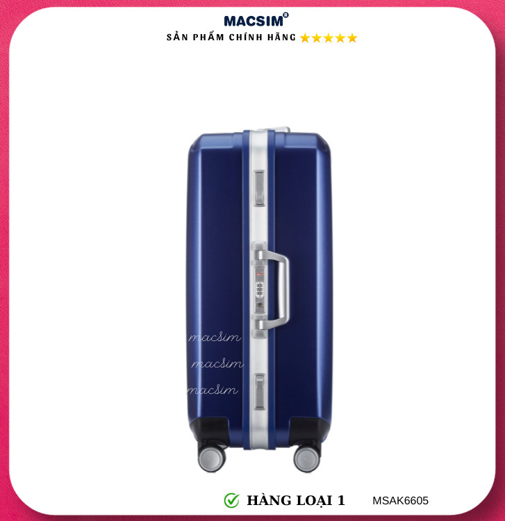 Vali cao cấp Macsim Aksen hàng loại 1 MSAK6605 cỡ 28 inch màu xanh