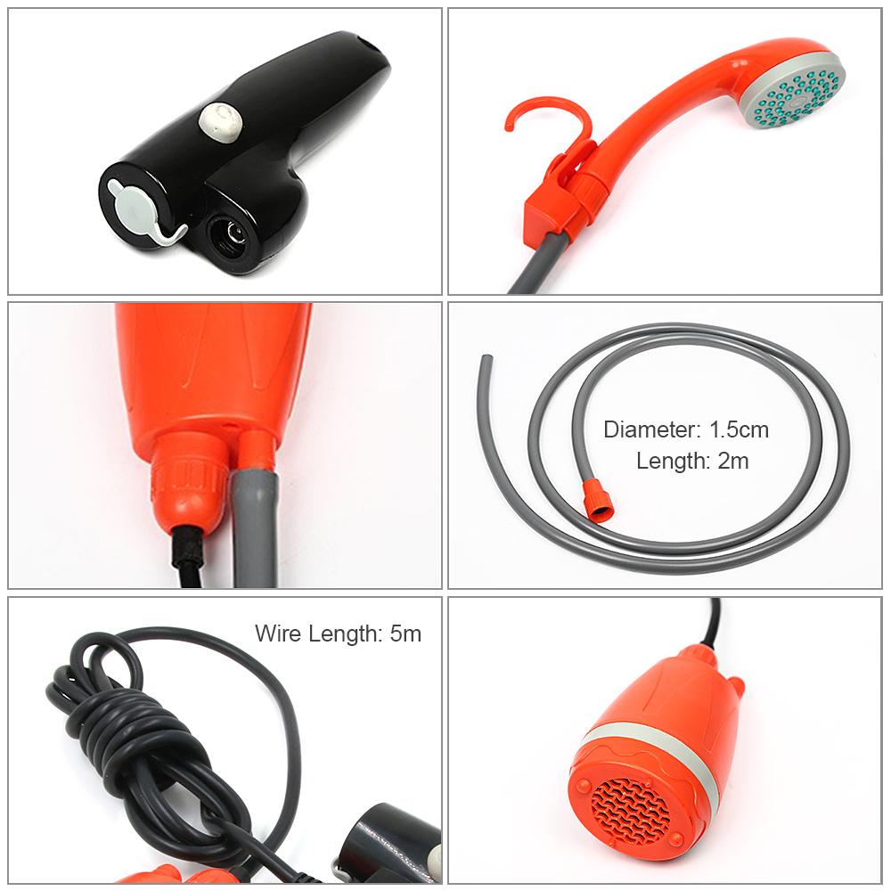 Vòi sen cắm trại ngoài trời làm bằng chất liệu ABS chất lượng cao, chống mài mòn, chắc chắn và bền bỉ trong quá trình sử dụng