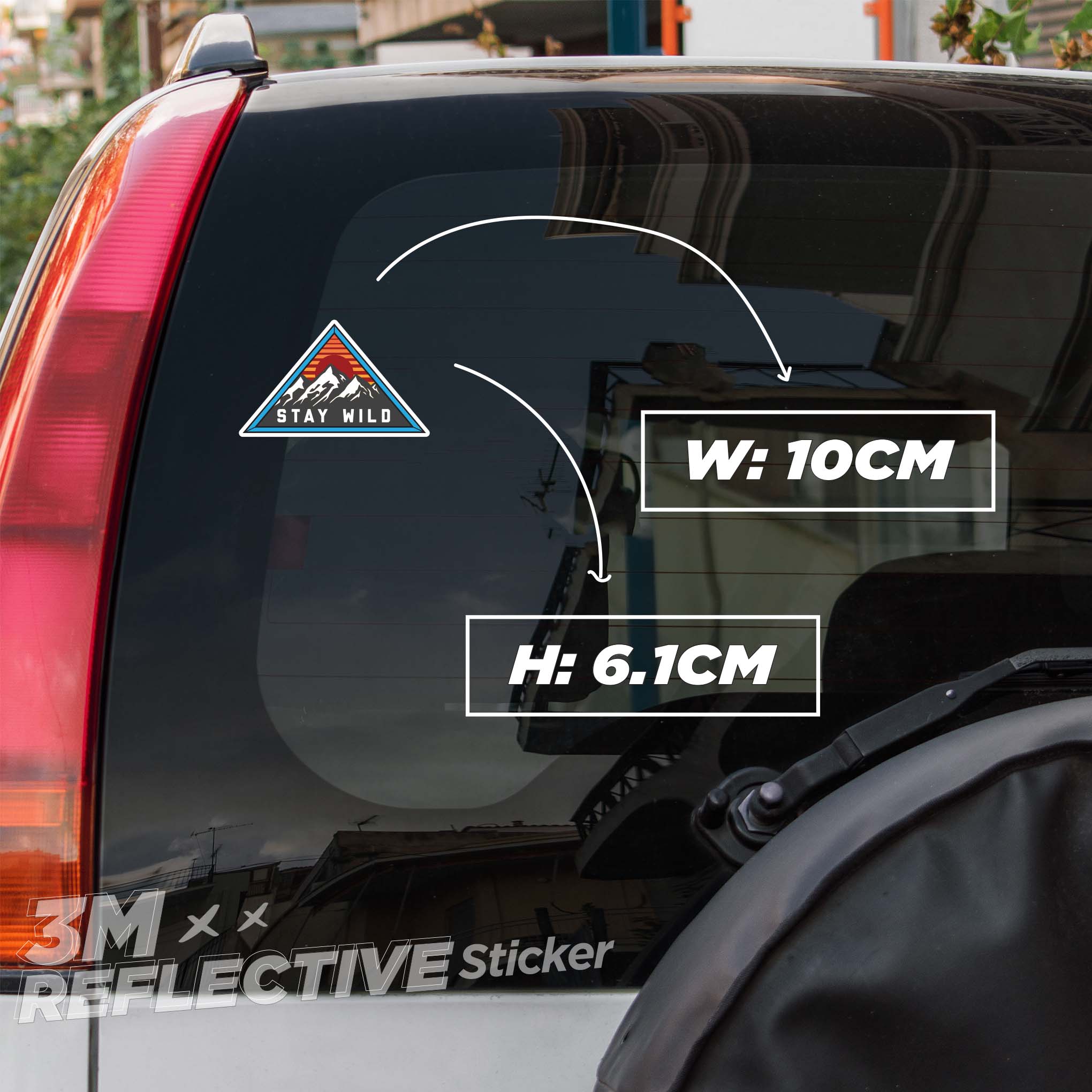 STAY WILD MOUNTAIN 3M - Reflective Sticker Die-cut Hình dán phản quang thương hiệu STICKER FACTORY