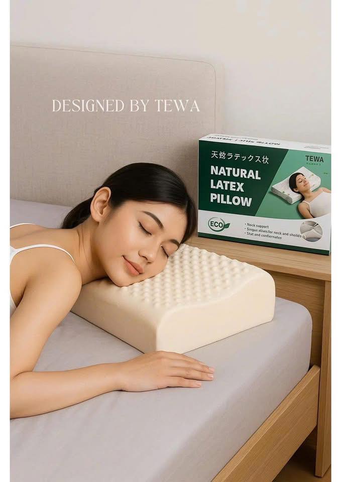 Gối Cao Su Thiên Nhiên TEWA JAPAN Hàng chính hãng