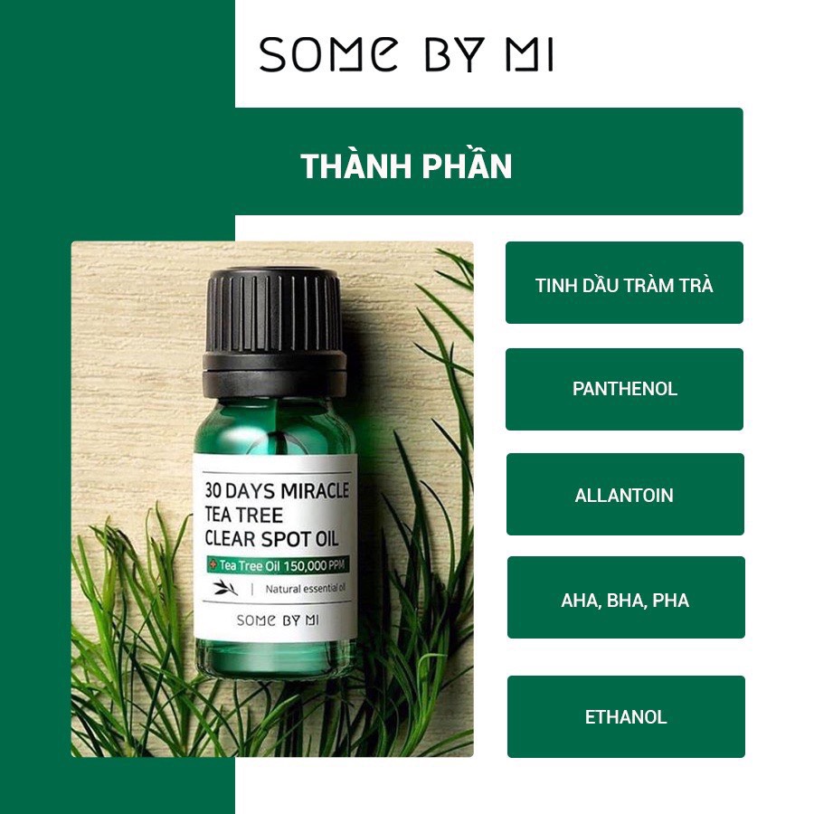 Tinh Dầu Tràm Trà Some By Mi 30 Days Miracle Tea Tree Clear Spot Oil 10ml